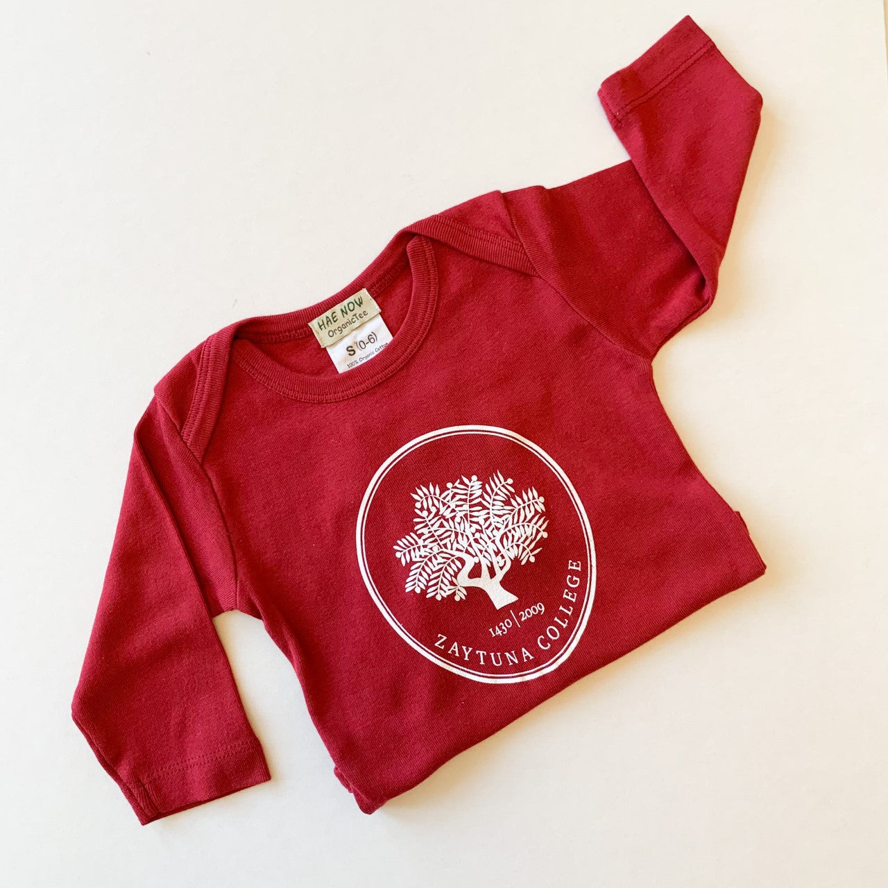 Maroon long sleeve store onesie